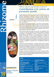 N°39 - Contribution a la notion de paranoia sociale Juill.2010